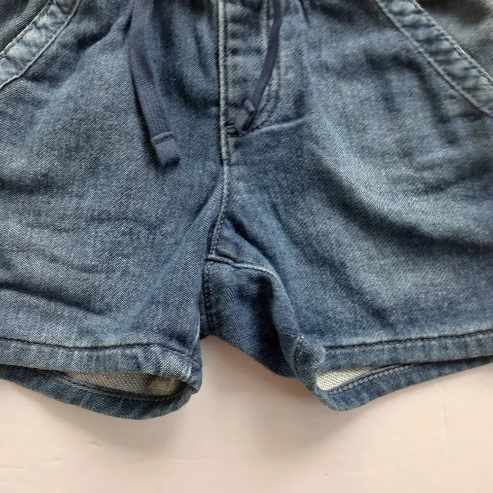 Baby Gap Denim Shorts Pull On Elastic Waist Jean Boys Girls 18-24 Months New
